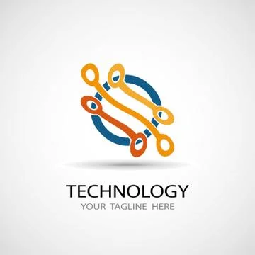 Technology icon, abstract vector illustration Illustrazione stock