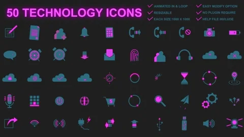 Technology icon Stock After Effects