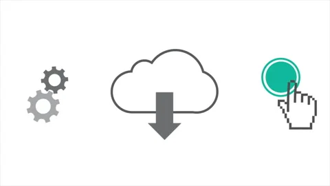 Technology Icon Animations On White Background Stock Footage 232227448