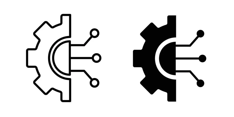 Technology icon concept. best for web design 库存插图