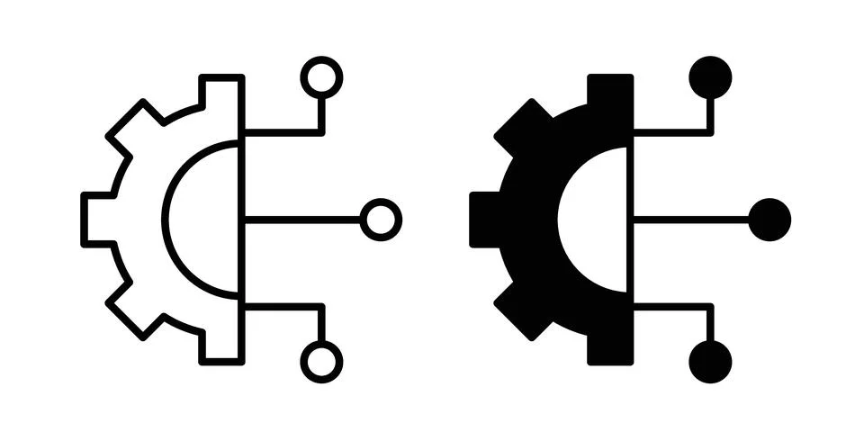 Technology icon design. Simple Vector illustrations.. Stock Illustration