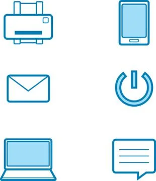 Technology Icon Designs Stock Illustration