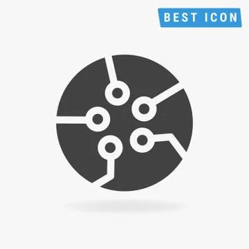 Technology Icon Flat, vector icon eps10. Stock Illustration