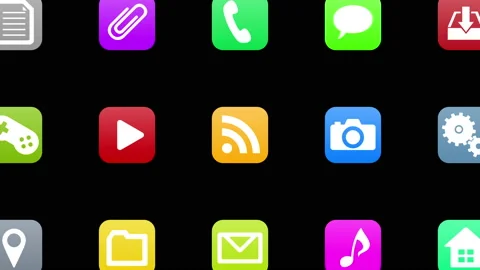 Technology Icon Network Symbol Digital devices on the Internet G0 C-L com kaku a Vídeos de archivo 139759345