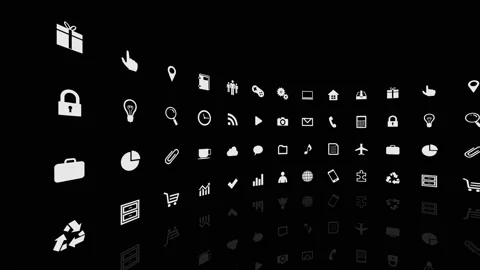 Technology Icon Network Symbol Digital devices on the Internet ba R0 Cc soz icon Vídeos de archivo 139781260