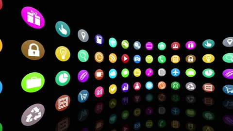 Technology Icon Network Symbol Digital devices on the Internet R0 Cc com maru Stockbeeldmateriaal 139782468