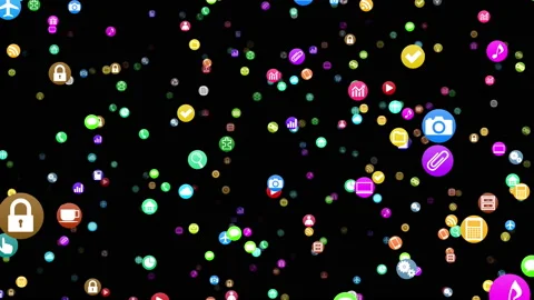 Technology Icon Network Symbol Digital devices on the Internet S0 F-S com maru Vídeos de archivo 139793073