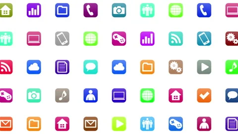 Technology Icon Network Symbol Digital  G1 B-S com kaku white b Vídeos de archivo 140345698