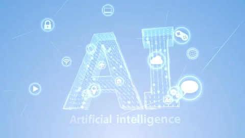 Technology Icon Network Symbol Digital devices D Rotate1 A Big Gray AI Видео 141494920