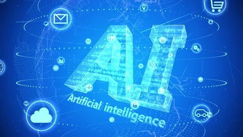 Technology Icon Network Symbol Digital devices D zoom A S-B Inv Blue AI Vídeos de archivo 141597821