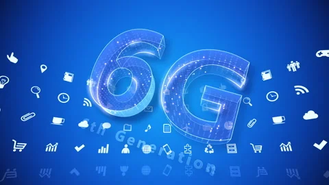 Technology Icon Network Symbol Digital devices E R0 Bc icon 6G Video stock 141753181