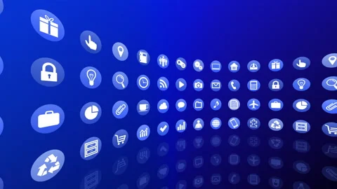 Technology Icon Network Symbol Digital devices E R0 Cc maru Nashi Stock Footage 141767159