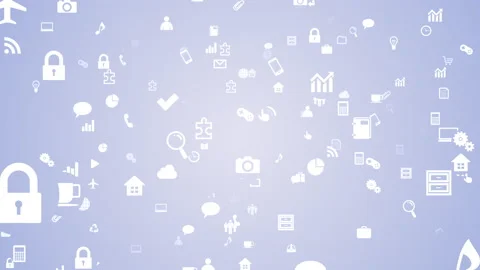 Technology Icon Network Symbol Digital devices E S0 F-L icon Nashi 스톡 동영상 141779500