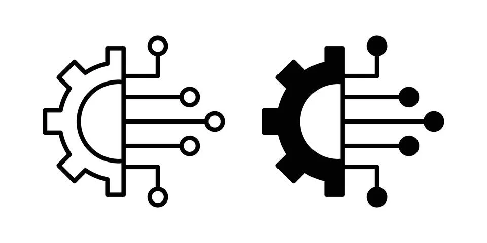 Technology icon or illustration vector symbols Stock Illustration