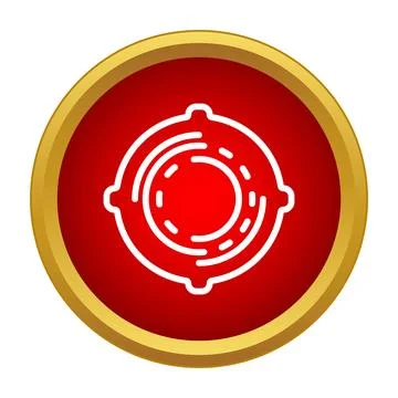 Technology icon representing a gear or setting in circle Stock Illustration