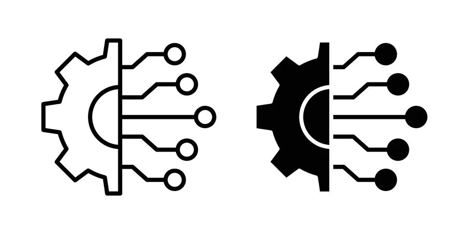 Technology icon set, collection of vector icons Stock Illustration