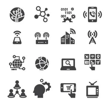Technology Icon set Stock Illustration