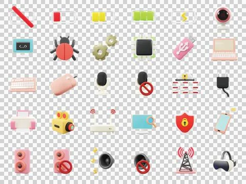 Technology Icon Set Stock Illustration