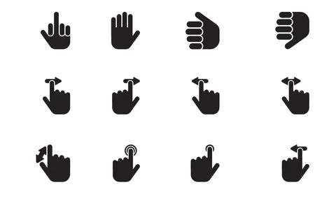 Technology icon set Stock Illustration