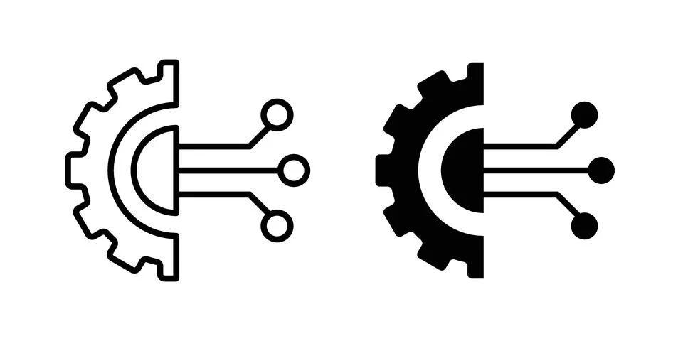 Technology icon set. Vector EPS 10 库存插图