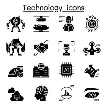 Technology icon set vector illustration graphic design Stock Illustration