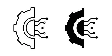 Technology icon symbol. Flat Vector illustration Illustrazione stock