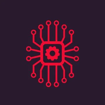 Technology icon, vector logo concept Stock Illustration