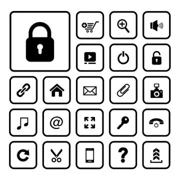 Technology icon for website Stock Illustration