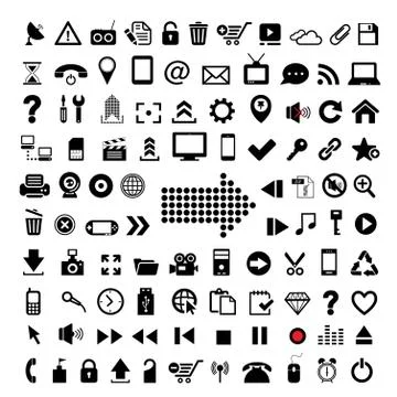 Technology icon for website Stock Illustration