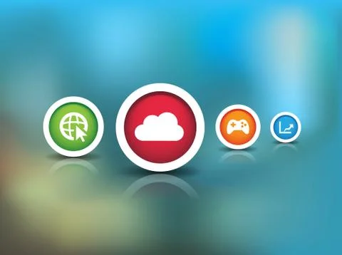 Technology icons Stock Illustration