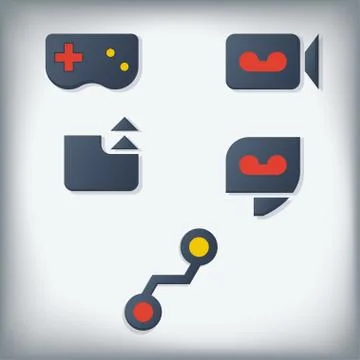 Technology icons Stock Illustration