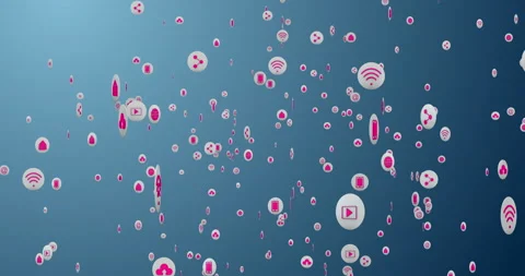 Technology icons particles 01 Stock Footage 152584898