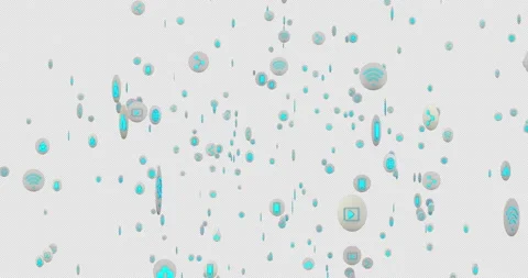 Technology icons particles 03 Stock Footage 152691724