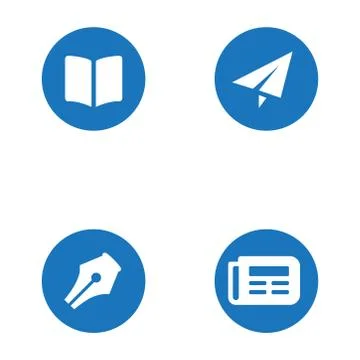 Technology icons set on white background. Vector illustration EPS 10. Stock Illustration