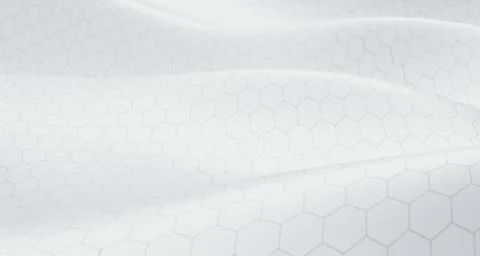 Technology illustration, abstract hexagonal landscape, concept of connecting Stock Illustration