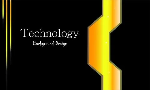 Technology illustration of light source with golden lines on black background Stock Illustration