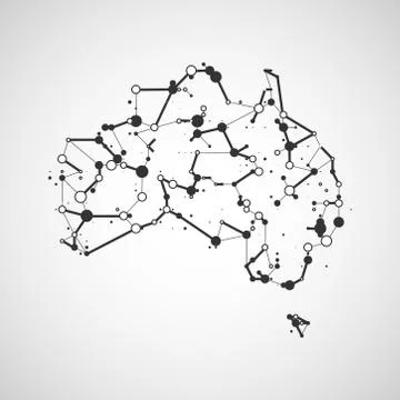 Technology image of Australia Illustrazione stock