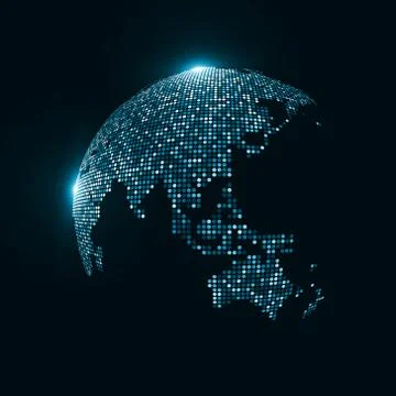 Technology image of globe Stock Illustration