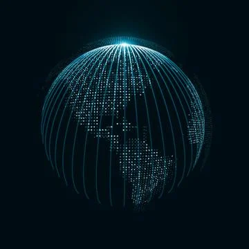 Technology image of globe Stock Illustration