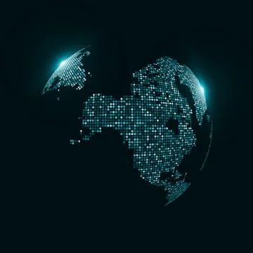 Technology image of globe Stock Illustration