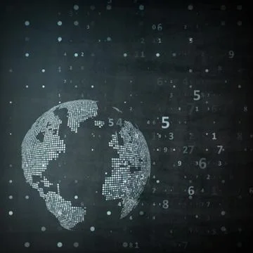 Technology image of globe Stock Illustration