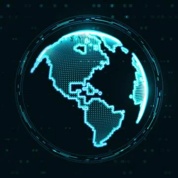 Technology image of globe Stock Illustration