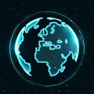 Technology image of globe Stock Illustration