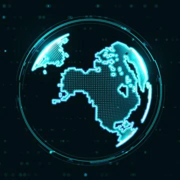 Technology image of globe Stock Illustration