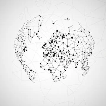 Technology image of globe Stock Illustration