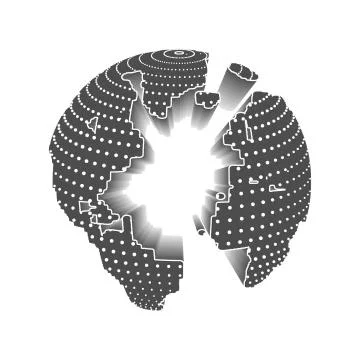 Technology image of globe Stock Illustration