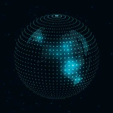 Technology image of globe Stock Illustration