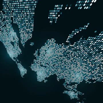 Technology image of globe Illustrazione stock