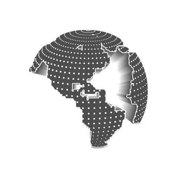 Technology image of globe Stock Illustration