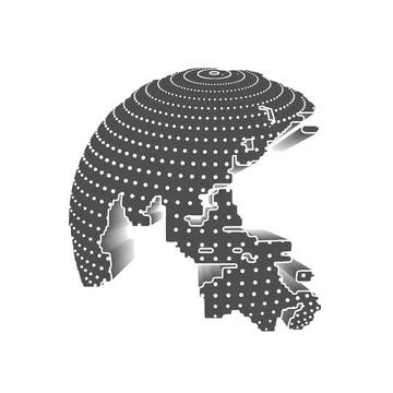 Technology image of globe イラスト素材